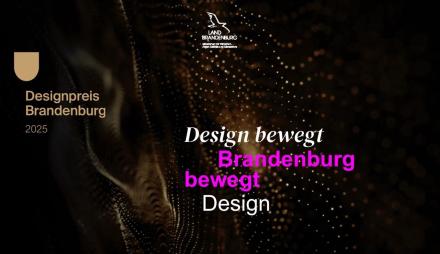 Logo des Preises auf braunen Hintergrund