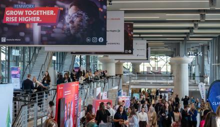 Messehalle bei der Hannover Messe