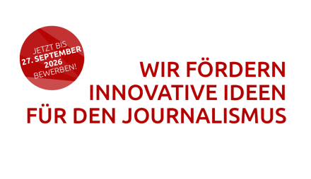 Bewerbungsaufruf in roter Schrift auf weißem Hintergrund