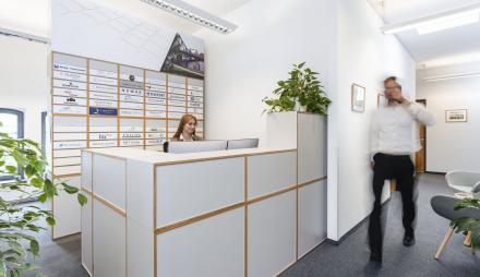 Emfangsbereich im ecos work spaces Potsdam