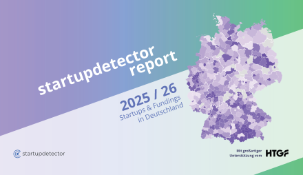 Titelblatt des startupdetector reports 2025/26