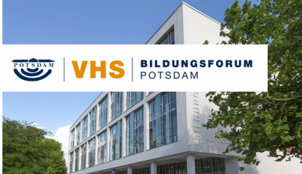 Bildungsforum Potsdam sowie Logo der LHP und der VHS