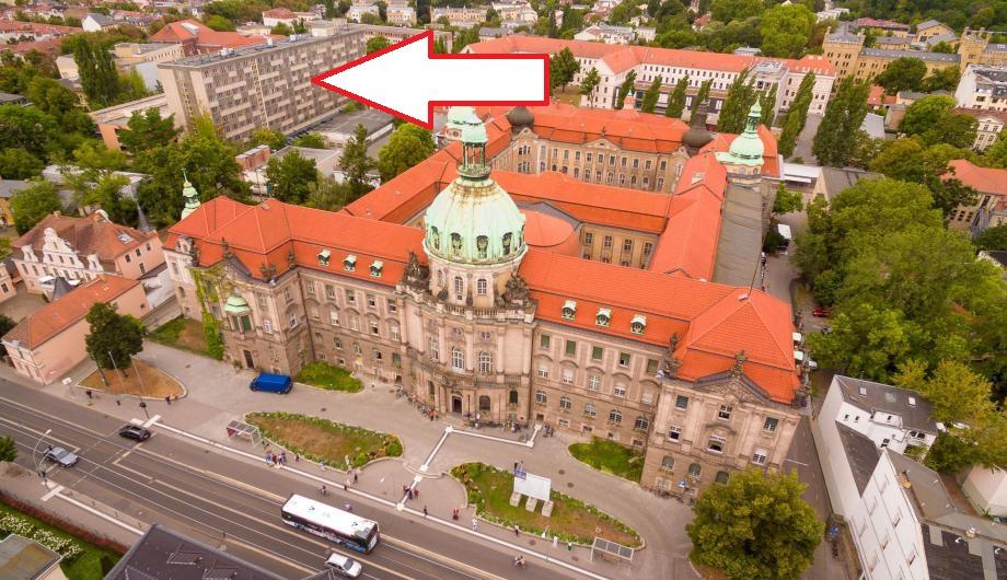 Luftaufnahme vom Potsdamer Rathaus