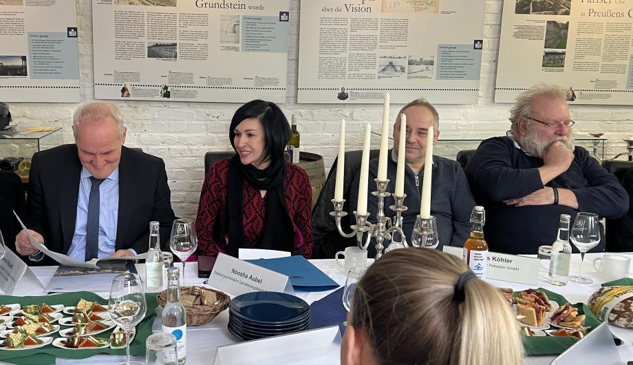 Bernd Rubel, Noosha Aubel, Jörg Kirchhoff und Thomas Köhler bei der Pressekonferenz zur Grünen Woche 2026