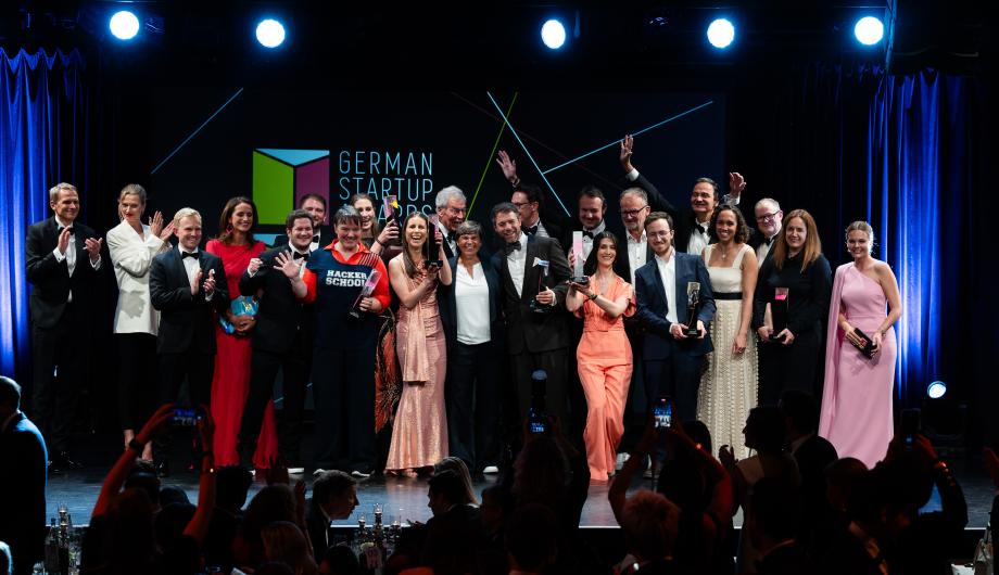 Preisträger der German Startups Awards 2025 auf der Bühne