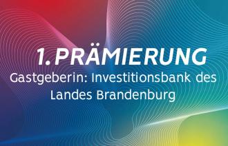 Bunter Hintergrund mit weißer Aufschrift zur 1. Prämierung in der ILB