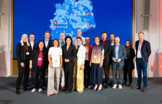 Gruppenbild UNITE Berlin-Brandenburg bei der Prämierung der EXIST Startup Factories 2025 im BMWE