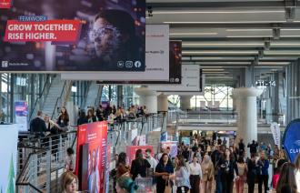 Messehalle bei der Hannover Messe