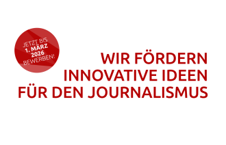 Bewerbungsaufruf in roter Schrift auf weißem Hintergrund