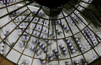 Blick in die Kuppel vom deutschen Bundestag