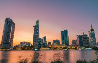 Skyline von Ho Chi Minh City, Vietnam