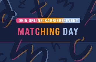 Aufschrift "it's a match" auf dunklem Hintergrund