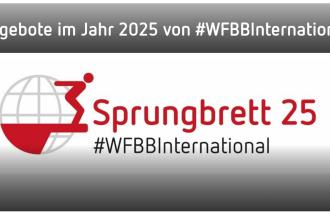 Titel der Veranstaltung sowie eine Grafik von einem Globus, von dem ein rotes Männchen springt