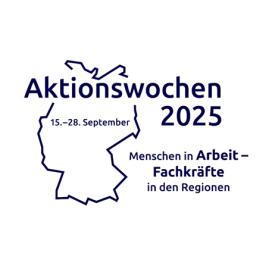 Logo der bundesweiten Aktionswoche "Menschen in Arbeit - Fachkräfte für die Region"