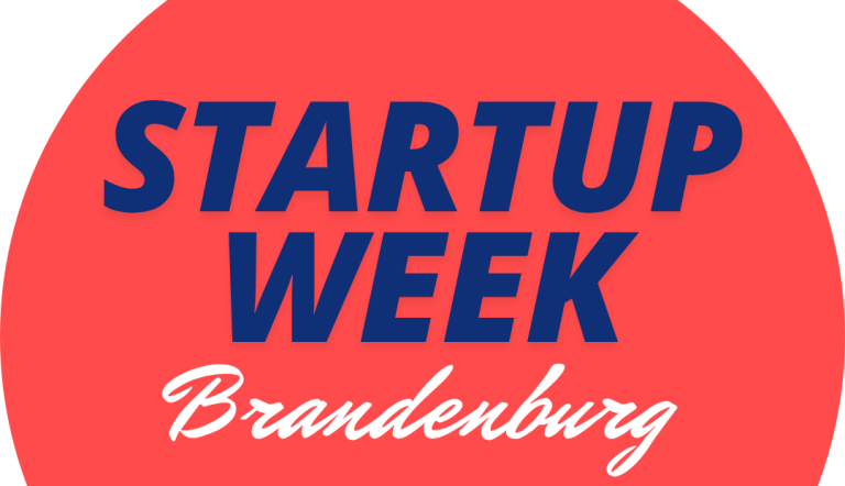 Roter Kreis mit Titel, Datum und URL der Veranstaltung