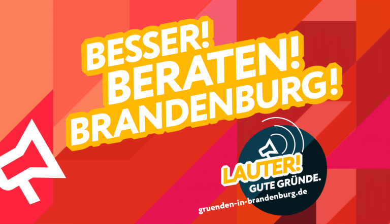 Flyer der Kampagne LAUTER gute Gründe für Brandenburg