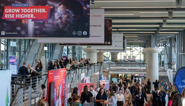 Messehalle bei der Hannover Messe