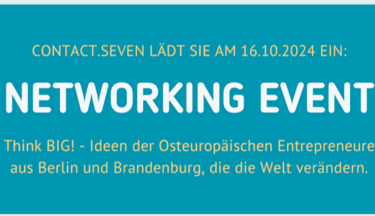 Veranstaltungsdatum und -titel auf blauem Hintergrund