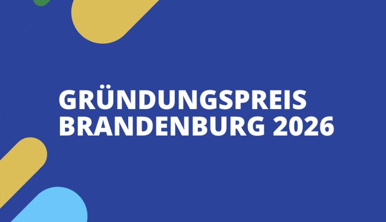Name des Preises auf blauem Hintergrund