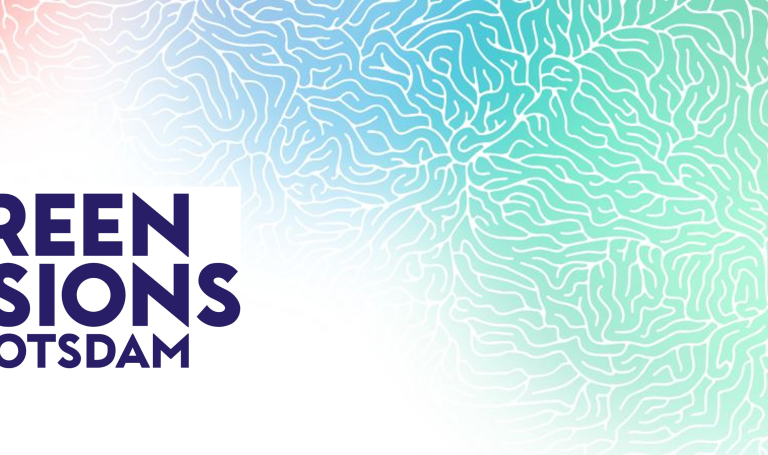 Logo von GREEN VISIONS POTSDAM auf mehrfarbigen Hintergrund